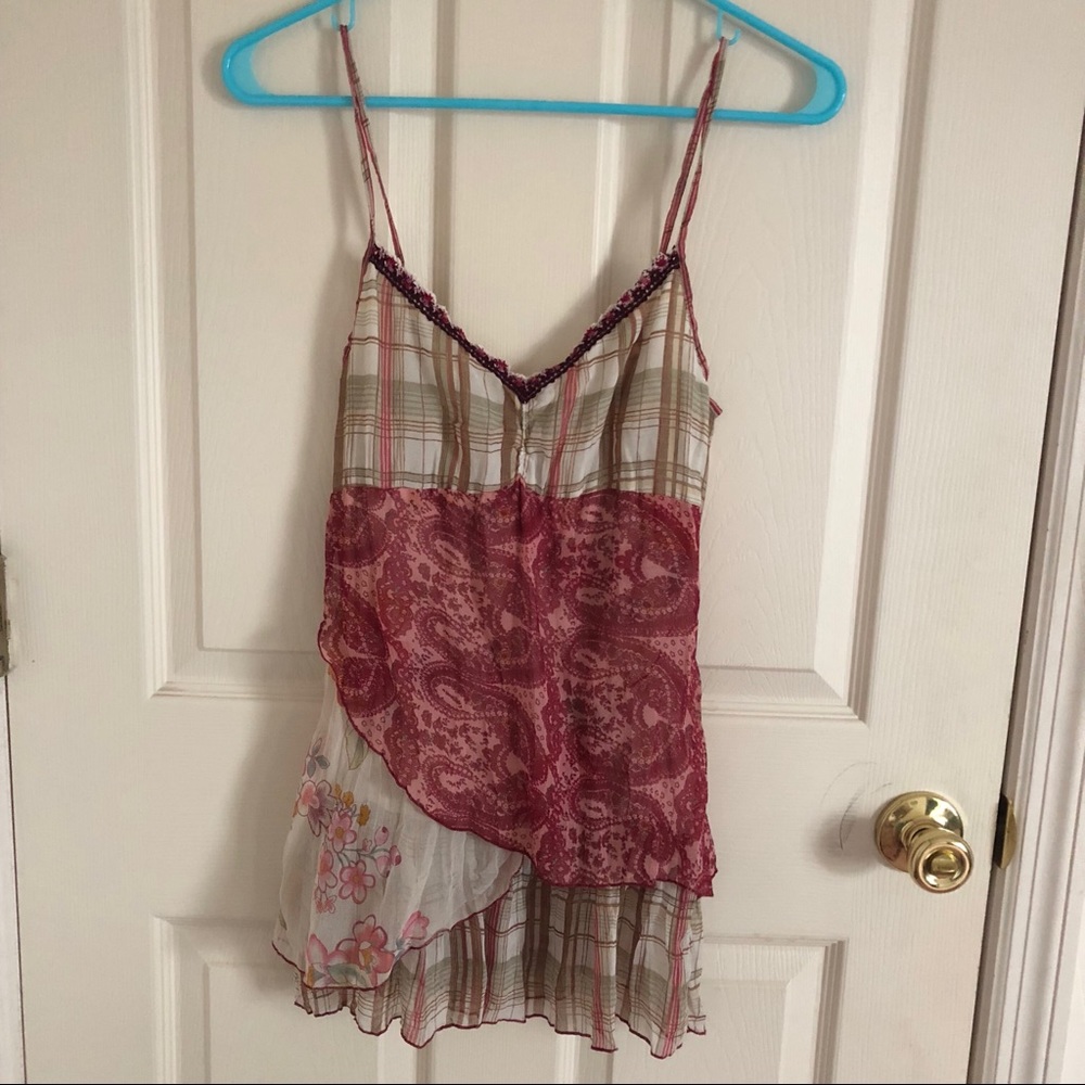 American Rag Layered Mixed Pattern Cami/Tank top